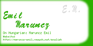 emil maruncz business card